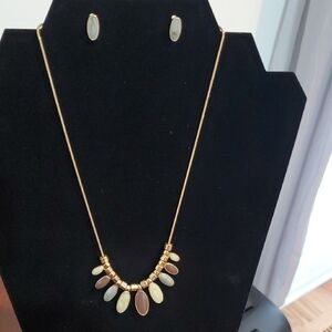 Elegant Gold and Brown Necklace Set
